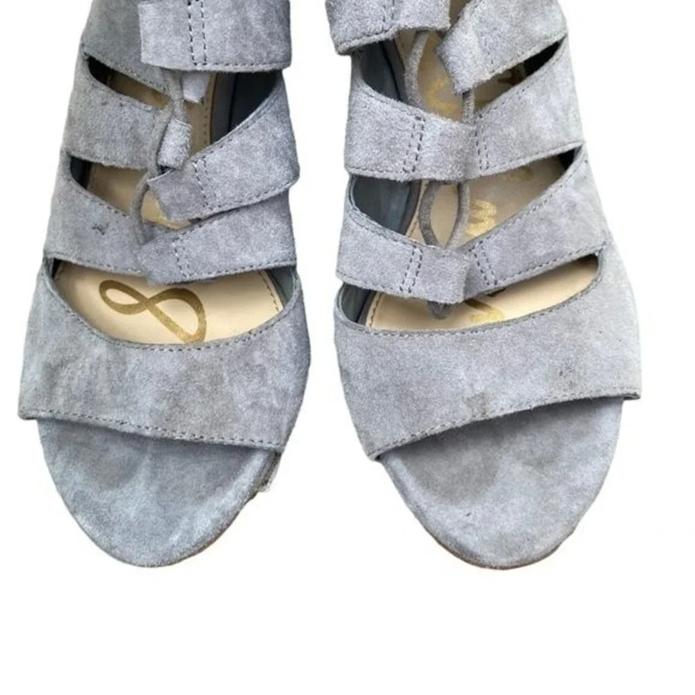 Sam Edelman Santina Lace up Suede Wedge